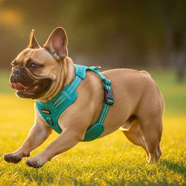 Frenchie BreatheEasy Harness — No-Pull Y-Chest for Brachycephalic Dogs