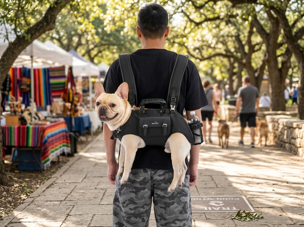 Frenchie CarryPaw — Portable Side-Carry Dog Backpack Carrier