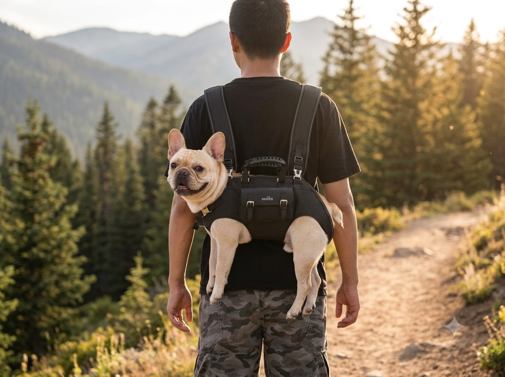 Frenchie CarryPaw — Portable Side-Carry Dog Backpack Carrier
