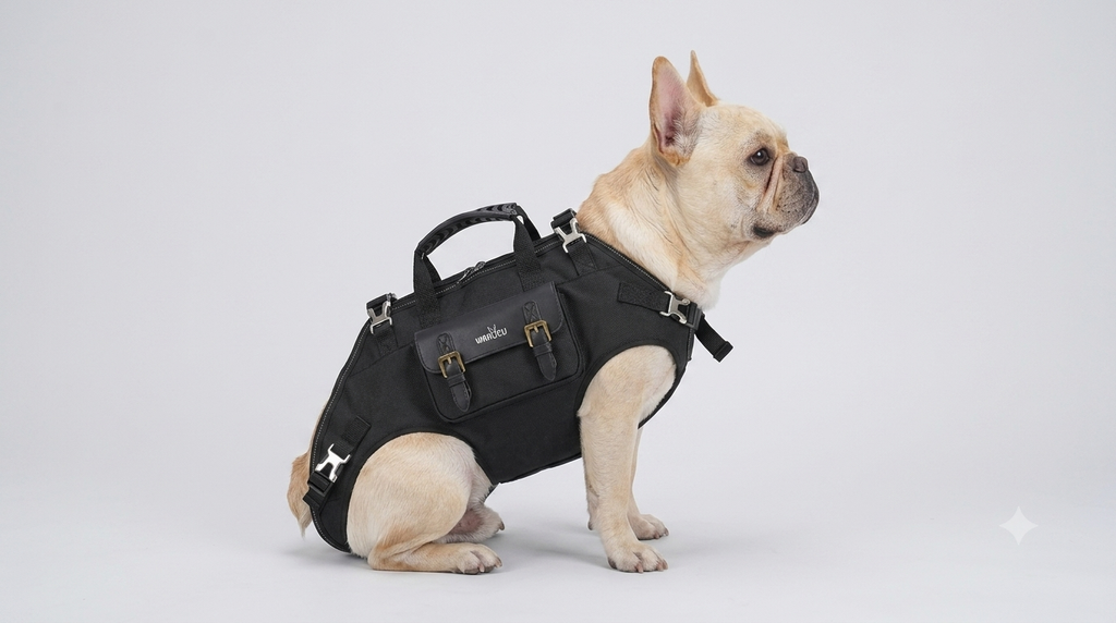 Frenchie CarryPaw — Portable Side-Carry Dog Backpack Carrier