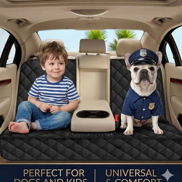 Frenchie Car Seat Cover — Waterproof & Non-Slip for Safe Dog Travel