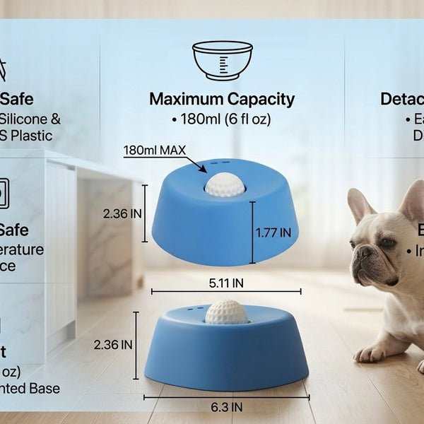 Frenchie Lick Bowl — Anti-Bloat Slow Feeder & Natural Anxiety Relief