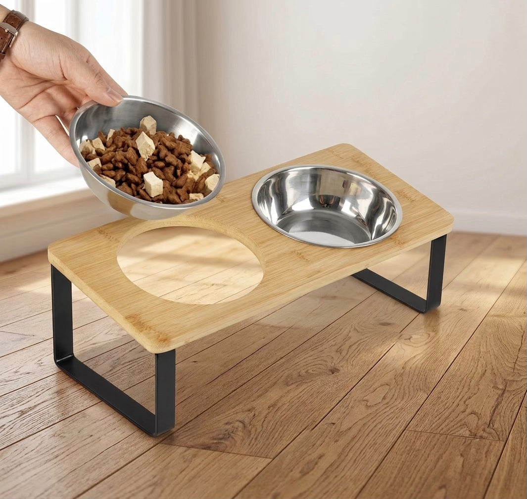Frenchie TiltFeeder — 15° Elevated Anti-Gulp Bowl for Flat-Faced Dogs