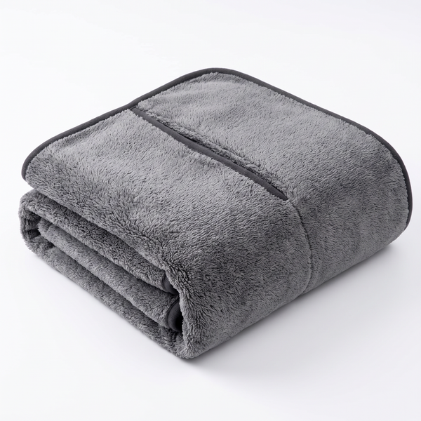 Frenchie Quick-Dry Towel — Microfiber with Hand Pockets