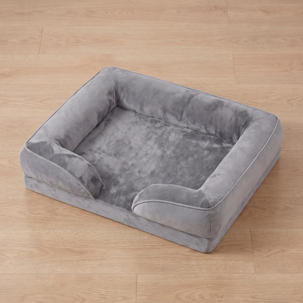 Frenchie orthopedic bolster dog bed