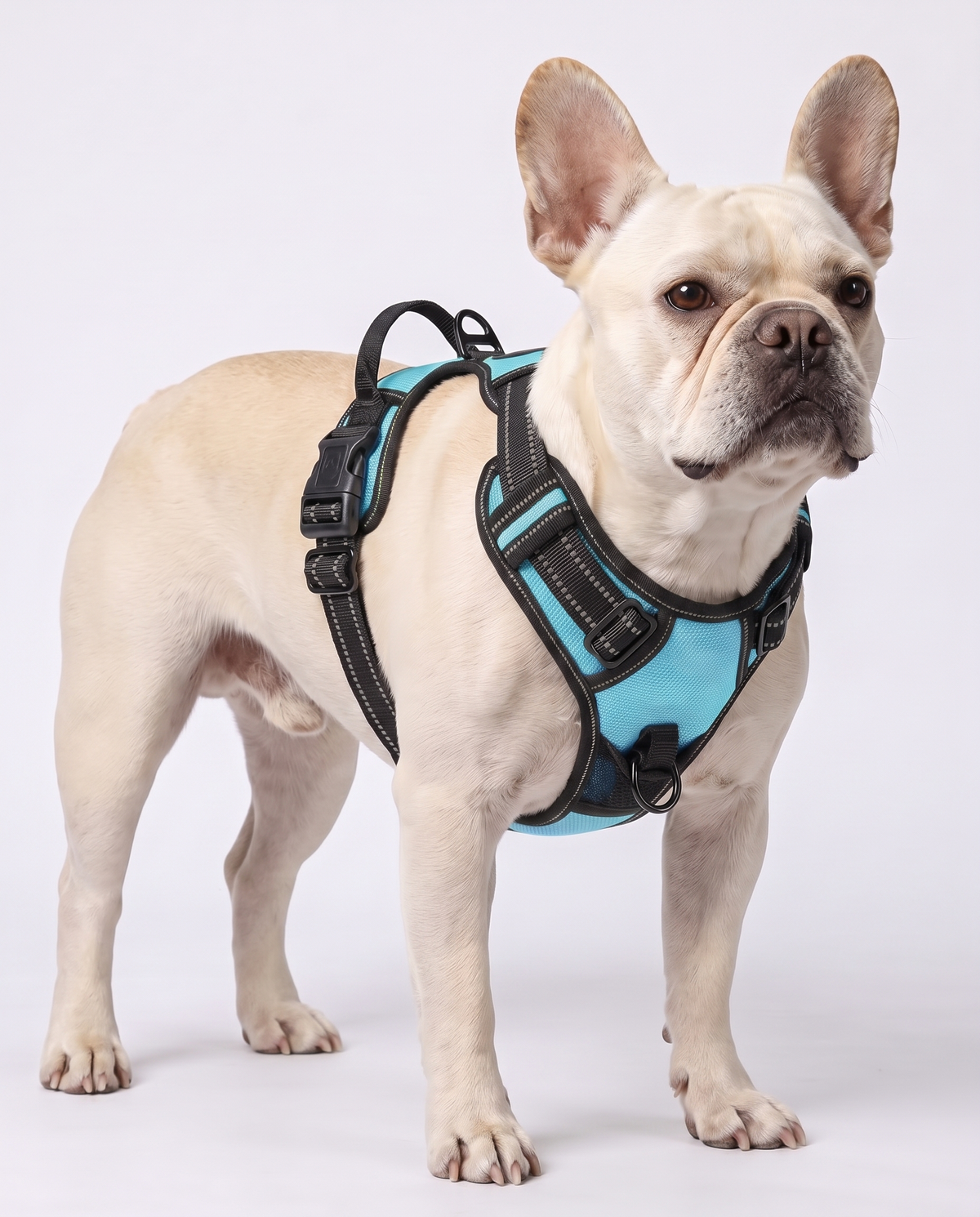 Frenchie blue no-pull harness