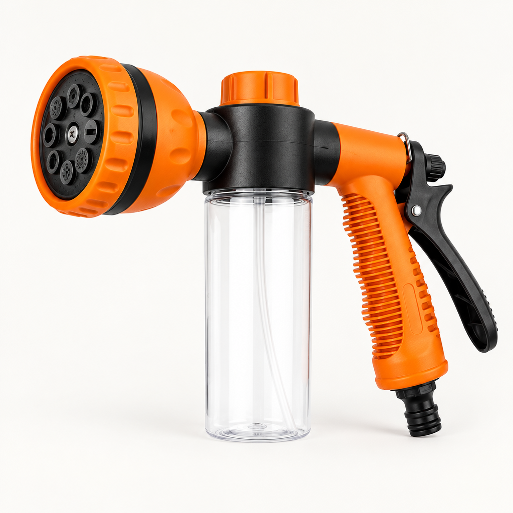 Frenchie bath sprayer 8-mode dog washing hose attachment